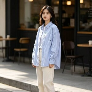 노티카 재팬 NAUTICA JAPAN 버튼 다운 스트라이프 셔츠