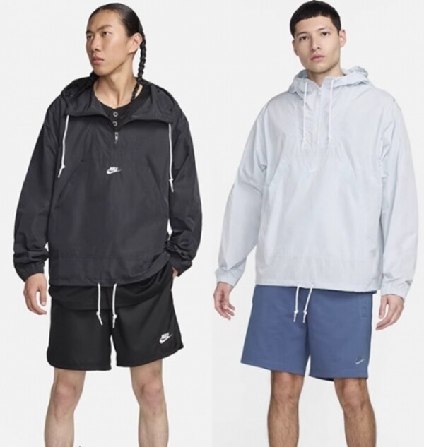 오픈마켓 우리들쇼핑,나이키 남성 클럽 마리나 아노락 바람막이 FN3893-010 FN3893-043
