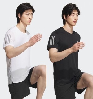 아디다스 블랙 남성 반팔 티셔츠 JY6981 JY6982
