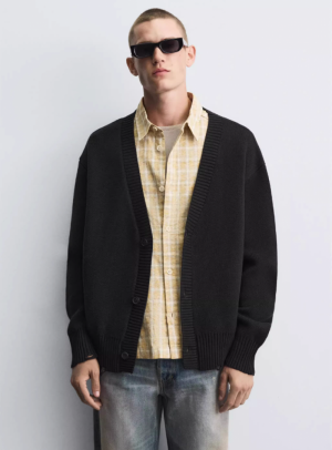 자라 다메이지 골지 트림 가디건 3920239