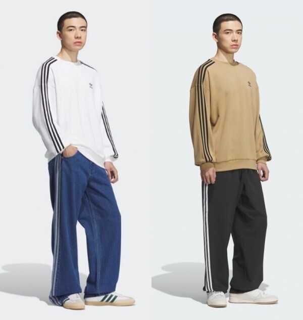 오픈마켓 우리들쇼핑,아디다스 남여공용 크루 맨투맨 티셔츠 KD1833 KD1834