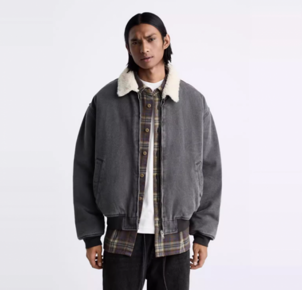 오픈마켓 우리들쇼핑,자라 남자 블루종 양털 시어링 점퍼 6096477