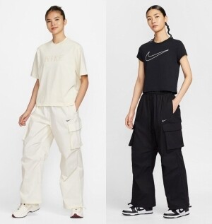 나이키 여성 하이라이즈 와이드 우븐 카고 팬츠 II0445-010 II0445-047