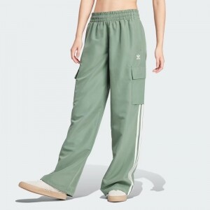 아디다스 오리지널 아디컬러 여성 카고 팬츠 그린 IZ0716