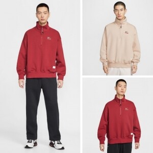 나이키 스포츠웨어 LNY 남성 하프집 플리스 탑 IQ3708-126 IQ3708-613