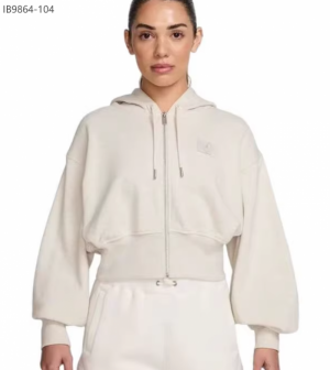 나이키 에어조던 플라이트 플리스 우먼스 크롭 새틴 안감 후디 IB9864-104