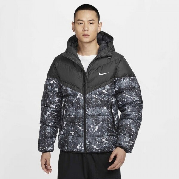 오픈마켓 우리들쇼핑,나이키 윈드러너 스톰핏 프린팅 스포츠화 맨즈 패딩 다운 점퍼 HQ4184-010