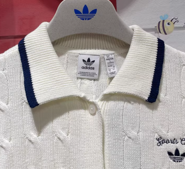 오픈마켓 우리들쇼핑,아디다스 꽈배기 케이블 카라넥 폴로 우먼스 니트 가디건 JM8017