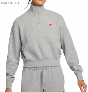 나이키 피닉스 플리스 하프집 크롭 우먼스 캐주얼화 스웻셔츠 HV8731-063
