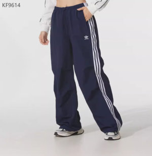 아디다스 3S 삼선 스포츠웨어 우븐 파라슈트 트랙 우먼스 팬츠 KF9614