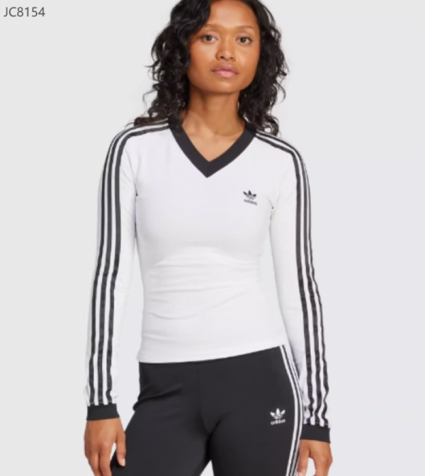 오픈마켓 우리들쇼핑,아디다스 브이넥 캐주얼화 우먼스 티셔츠 긴팔 JC8154