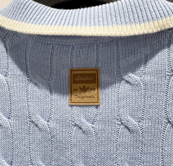 오픈마켓 우리들쇼핑,아디다스 꽈배기 카라 우먼스 니트 가디건 스카이 블루 JM8018