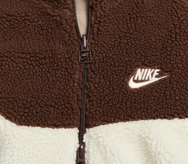 오픈마켓 우리들쇼핑,나이키 빅 스우시 양면 리버시블 뽀글이 후리스 커플화 풀집 자켓 브라운 BQ6546-259