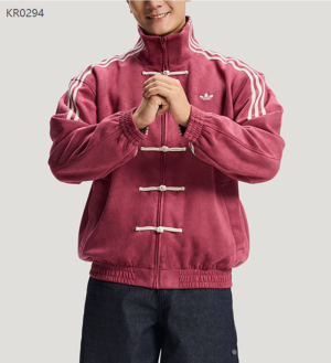 아디다스 뉴 차이니즈 스타일 트랙탑 컬리지에이트 버건디 캐주얼화 커플화 재켓 KR0294
