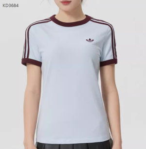 아디다스  3S 슬림 반팔 우먼스 티셔츠 블루 KD3684