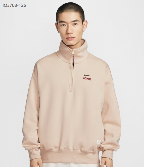 오픈마켓 우리들쇼핑,나이키 스포츠웨어 플리스 하프 캐주얼화 커플화 베이지 반집업 IQ3708-126