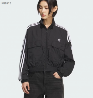 아디다스 아디컬러 디스럽티드 아이콘 트랙탑 우먼스 바람막이 블랙 KG8512