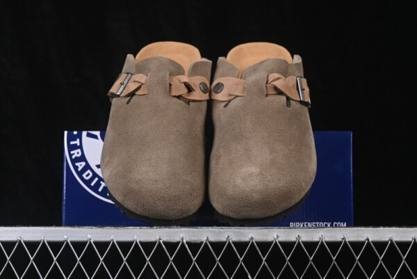 오픈마켓 우리들쇼핑,버켄스탁 Boston Soft Footbed Suede 토프 브라운 슬리퍼 0560771