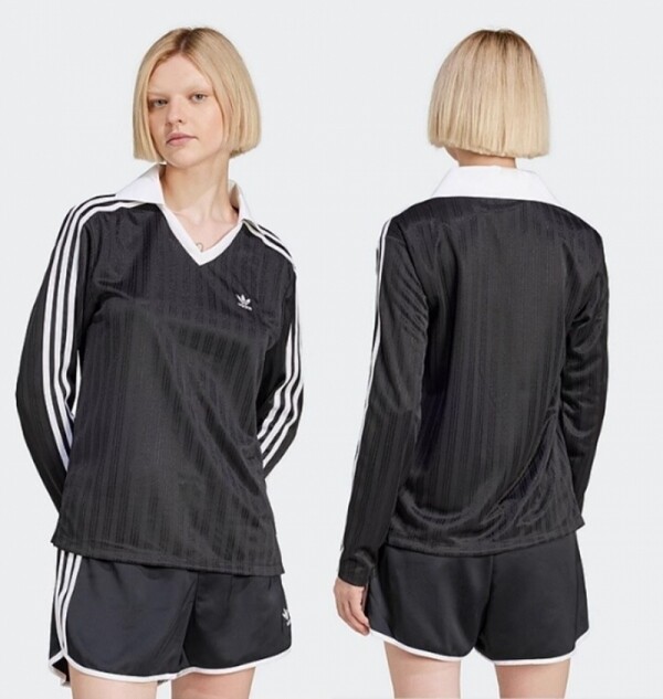 오픈마켓 우리들쇼핑,아디다스 ADIDAS 아디컬러 풋볼 자카드 브이넥 긴팔 티셔츠 JD2603