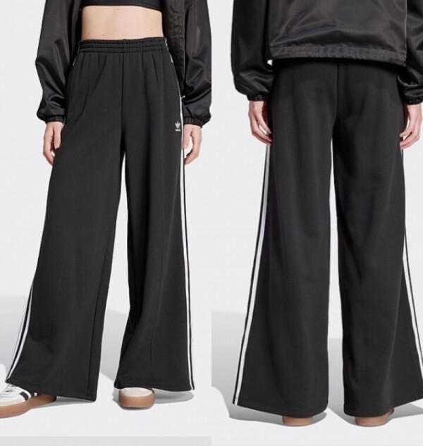 오픈마켓 우리들쇼핑,아디다스 ADIDAS 삼선 루즈핏 프렌치 테리 와이드 레그 팬츠 IY7255