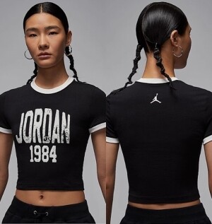 나이키 NIKE 우먼스 조던 프린트 크롭 반팔 티셔츠 HJ0197-010 133