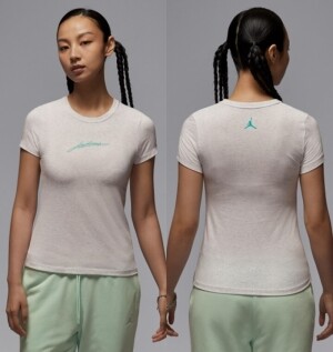 나이키 NIKE 조던 우먼스 그래픽 슬림 반팔 티셔츠 IB7029-051 100