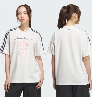 아디다스 ADIDAS 우먼스 디즈니 마리캣 루즈핏 반팔 티셔츠 KC3098 KC3099