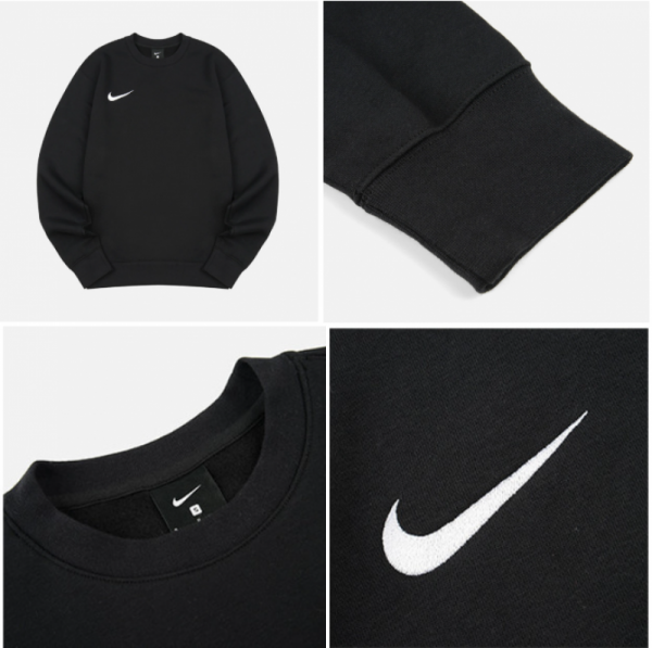 오픈마켓 우리들쇼핑,나이키 스우시 맨투맨 남녀공용 커플 남자맨투맨 긴팔 라운드 티셔츠 면 기모