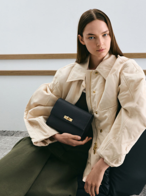 찰스앤키스 리사이클 레더 턴록 크로스 하객룩 바디백 CK2-80782713