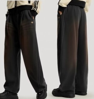 아디다스 ADIDAS 커브드 워싱 와이드 팬츠 IA7518 IA7519