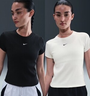 나이키 NIKE 우먼스 골지 반팔 티셔츠 HV4995-010 133 407 663
