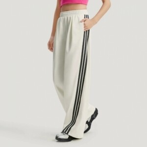 아디다스 여성용 댄스 인터로크 와이드 팬츠 바지 오프화이트 KR7593
