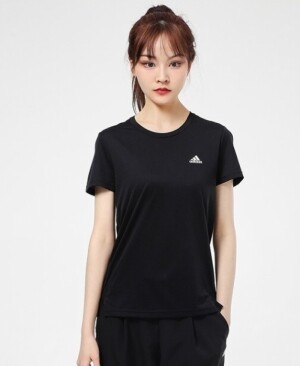아디다스 에어로레디 디자인 투 무브 삼선 스포츠 여성 반팔 티셔츠 블랙 GL3788