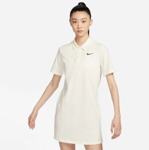 나이키 스포츠웨어 카라 스우시 반팔 여성 원피스 화이트 FN3708-133