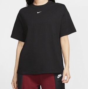 나이키 스포츠웨어 에센셜 자수 로고 여성 티셔츠 블랙 CT2588-010